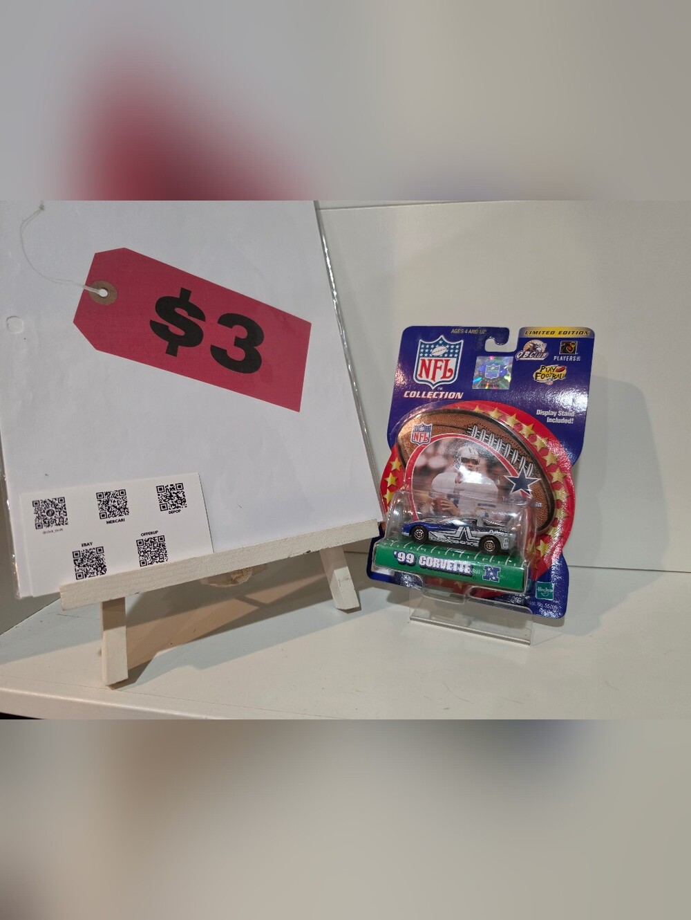 NFL '99 Corvette Toy Car - Blue & White